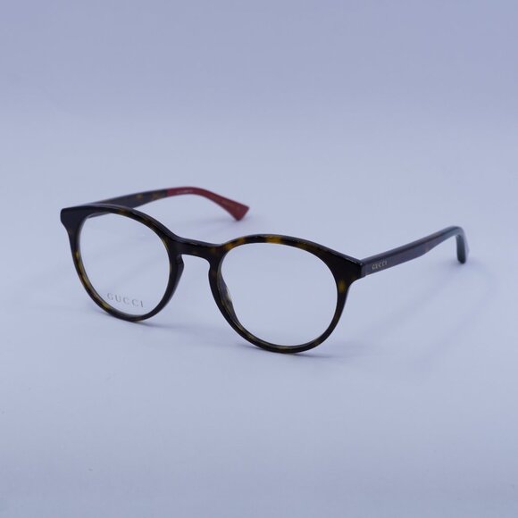 Gucci GG0406O 006 Eyeglasses Dark Havana 50mm Round Frame - Picture 1 of 10